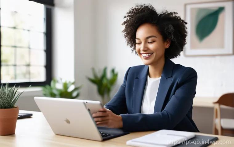 정보 다이어트법으로 효율적인 회의 진행하기 - **Productive and Focused Meeting:** Three diverse professionals, dressed in smart business attire, a...