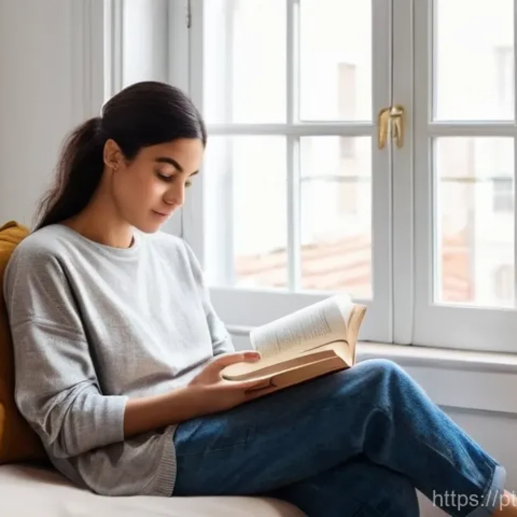 정보 다이어트법의 성공을 위한 팁 - **Prompt 1: Mindful Disconnection at Home**
    A peaceful scene inside a cozy, well-lit Portuguese ...